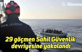 29 göçmen Sahil Güvenlik devriyesine yakalandı