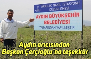 Aydın arıcısından Başkan Çerçioğlu’na teşekkür