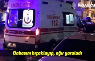 Babasını bıçaklayıp, ağır yaraladı