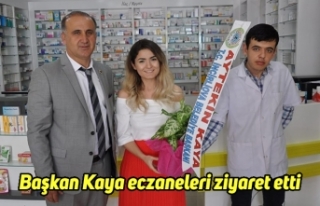 Başkan Kaya eczaneleri ziyaret etti