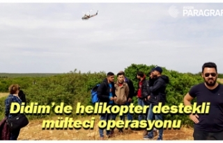 Didim’de helikopter destekli mülteci operasyonu