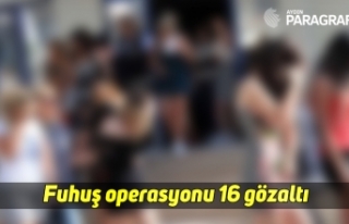 Fuhuş operasyonu 16 gözaltı