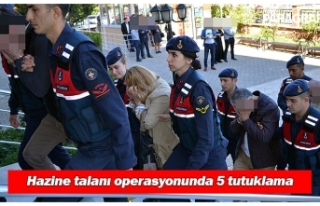 Hazine talanı operasyonunda 5 tutuklama