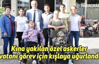 Kına yakılan özel askerler vatani görev için...