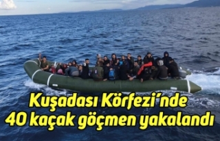 Kuşadası Körfezi’nde 40 kaçak göçmen yakalandı