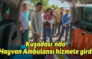 Kuşadası’nda Hayvan Ambulansı hizmete girdi