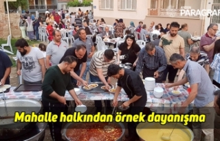 Mahalle halkından örnek dayanışma