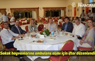 Sokak hayvanlarına ambulans alımı için iftar düzenlendi