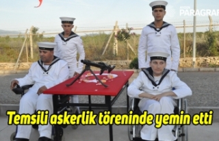 Temsili askerlik töreninde yemin etti