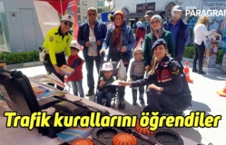 Trafik kurallarını öğrendiler