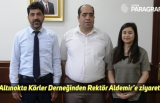 Altınokta Körler Derneğinden Rektör Aldemir’e...