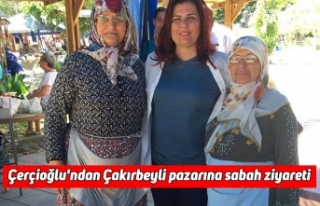 Çerçioğlu'ndan Çakırbeyli pazarına sabah...