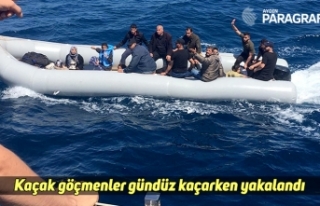 Kaçak göçmenler gündüz kaçarken yakalandı