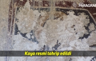 Kaya resmi tahrip edildi