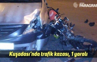 Kuşadası’nda trafik kazası, 1 yaralı
