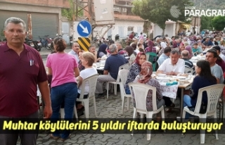 Muhtar köylülerini 5 yıldır iftarda buluşturuyor