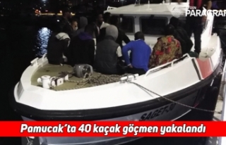 Pamucak’ta 40 kaçak göçmen yakalandı