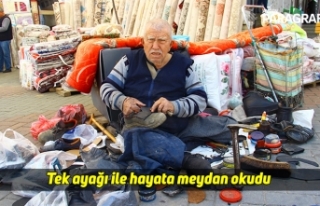 Tek ayağı ile hayata meydan okudu