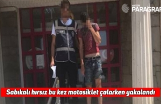 Sabıkalı hırsız bu kez motosiklet çalarken yakalandı
