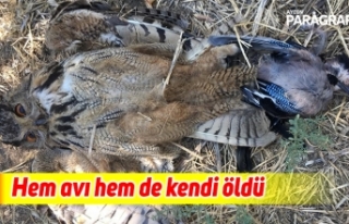 Hem avı hem de kendi öldü