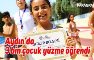 Aydın’da 3 bin çocuk yüzme öğrendi