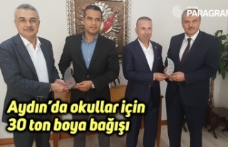 Aydın’da okullar için 30 ton boya bağışı