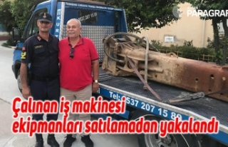Çalınan iş makinesi ekipmanları satılamadan yakalandı