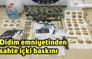 Didim emniyetinden sahte içki baskını