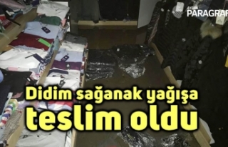 Didim sağanak yağışa teslim oldu