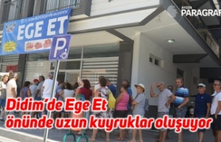 Didim’de Ege Et önünde uzun kuyruklar oluşuyor