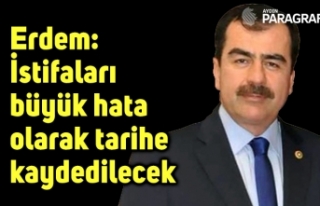 Erdem: İstifaları büyük hata olarak tarihe kaydedilecek