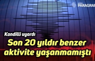 Kandilli uyardı; Son 20 yıldır buna benzer deprem...