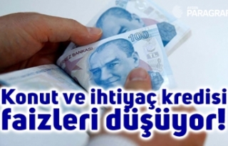 Konut ve ihtiyaç kredisi faizleri düşüyor!