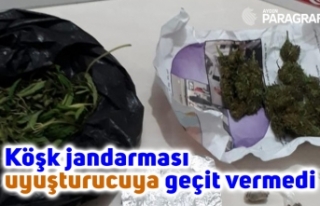 Köşk jandarması uyuşturucuya geçit vermedi