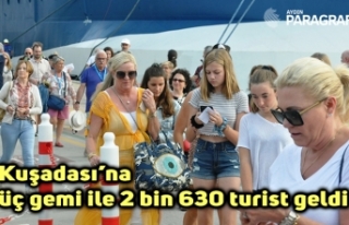 Kuşadası’na üç gemi ile 2 bin 630 turist geldi