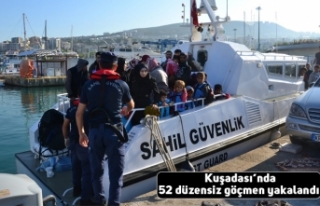 Kuşadası’nda 52 düzensiz göçmen yakalandı