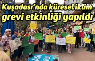 Kuşadası’nda küresel iklim grevi etkinliği yapıldı
