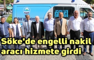 Söke'de engelli nakil aracı hizmete girdi