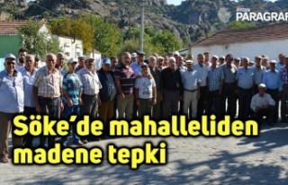 Söke’de mahalleliden madene tepki