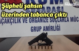 Şüpheli şahsın üzerinden tabanca çıktı