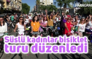 Süslü kadınlar bisiklet turu düzenledi