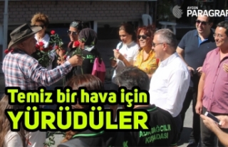 temiz bir hava için yürüdüler