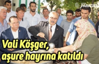 Vali Köşger, Kemer Mahallesi’ndeki aşure hayrına...