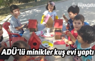 ADÜ’lü minikler kuş evi yaptı