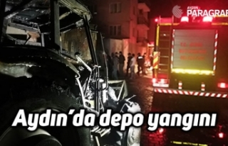 Aydın’da depo yangını