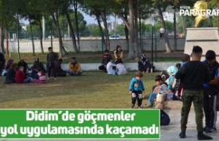 Didim’de göçmenler yol uygulamasında kaçamadı