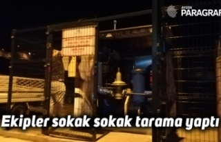 Ekipler sokak sokak tarama yaptı
