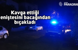 Kavga ettiği eniştesini bacağından bıçakladı