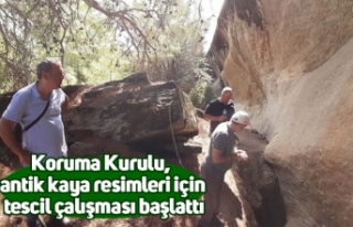 Koruma Kurulu, antik kaya resimleri için tescil çalışması...