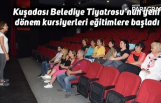 Kuşadası Belediye Tiyatrosu’nun yeni dönem kursiyerleri...